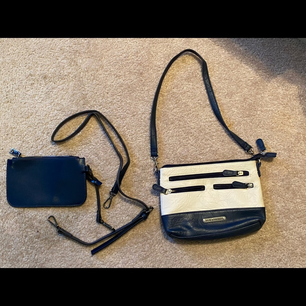 Stone Mountain navy cream purse
